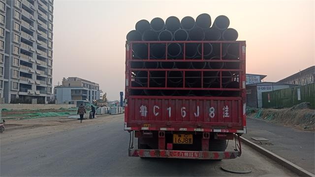 山东淄博工地PE双壁波纹管工地